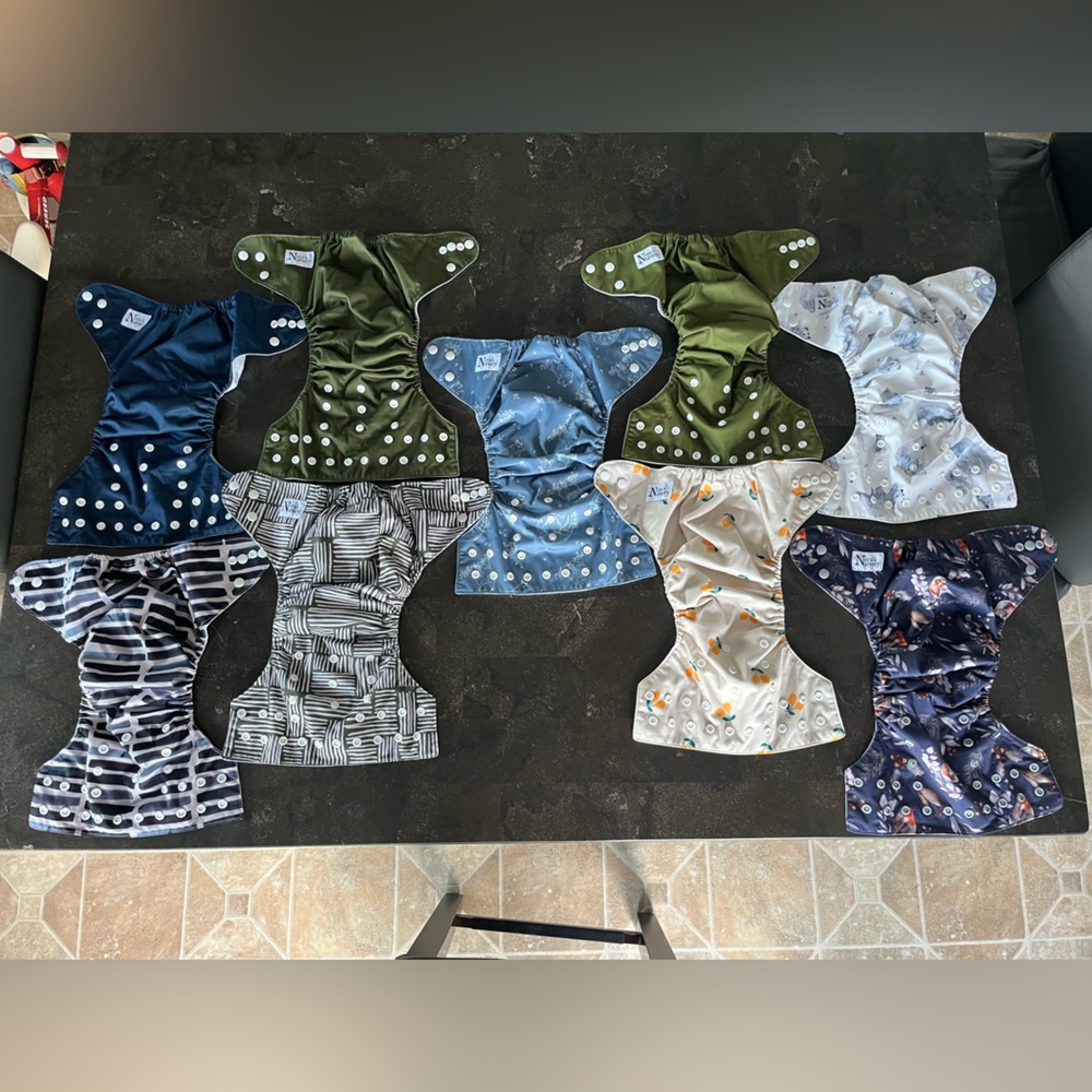 Nora’s Nursery pocket diapers x9